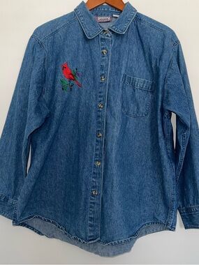 Premier Ladies Denim Button-Up Shirt